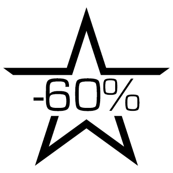 Sticker étoile soldes -60%
